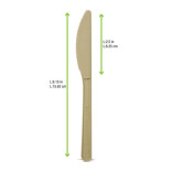 Unwrapped Compostable & Heat Proof Corn - Bamboo Fiber Knife L:6in - 50 pcs Unwrapped Compostable & Heat Proof Corn - Bamboo Fiber Knife L:6in - 50 pcs